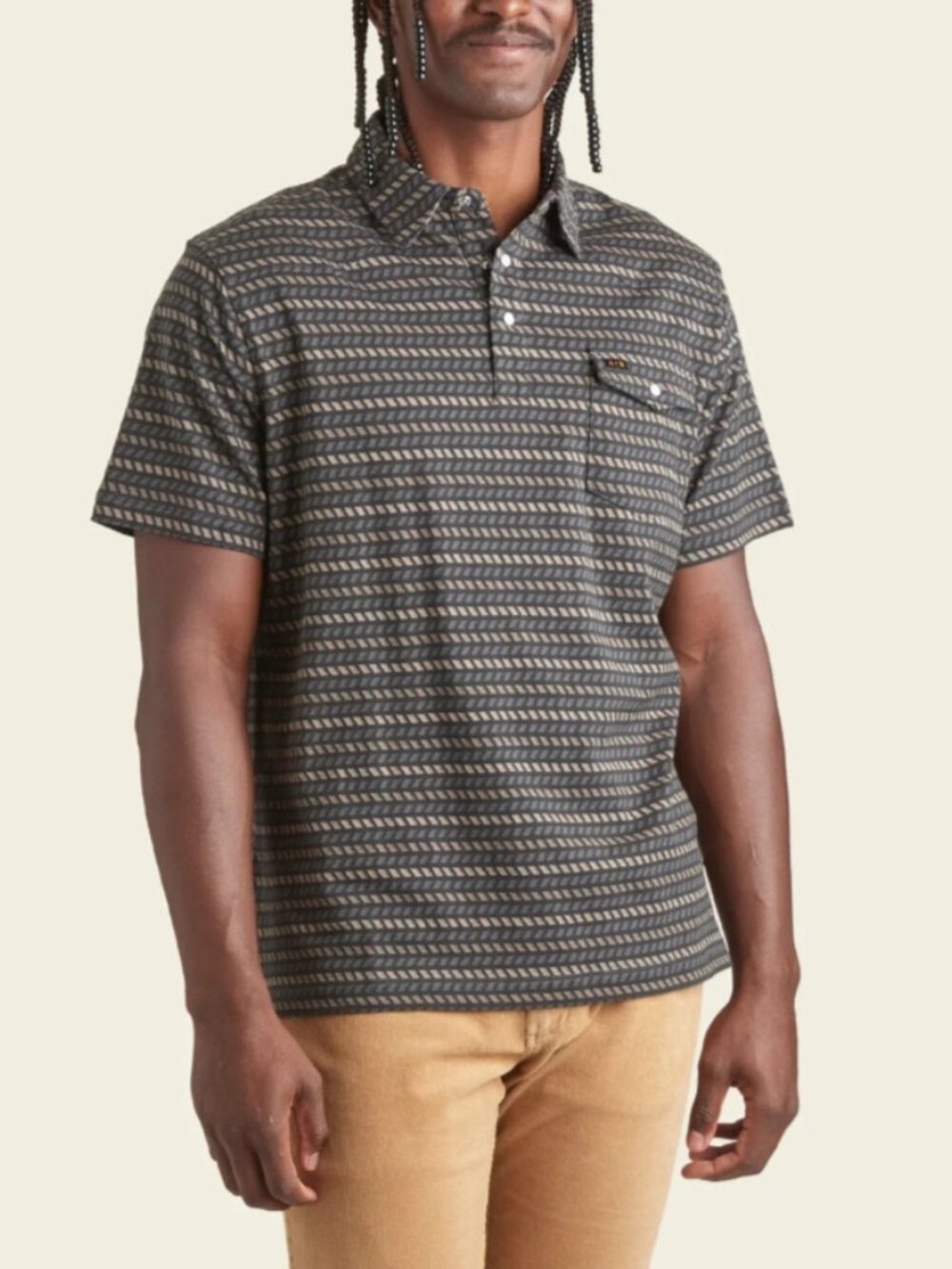Howler Brothers Ranchero Jacquard Polo Men's Large Western Pearl Snap